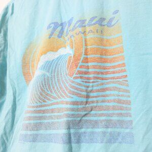 Maui Hawaii Wave Retro Graphic Cotton T-Shirt